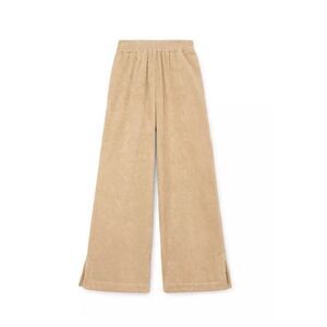 Terry T Capri‎ Pants Almond Wide Leg Culottes sz M